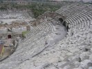 SIDE-amfiteátr, agora, zbytky byzantské baziliky - 
